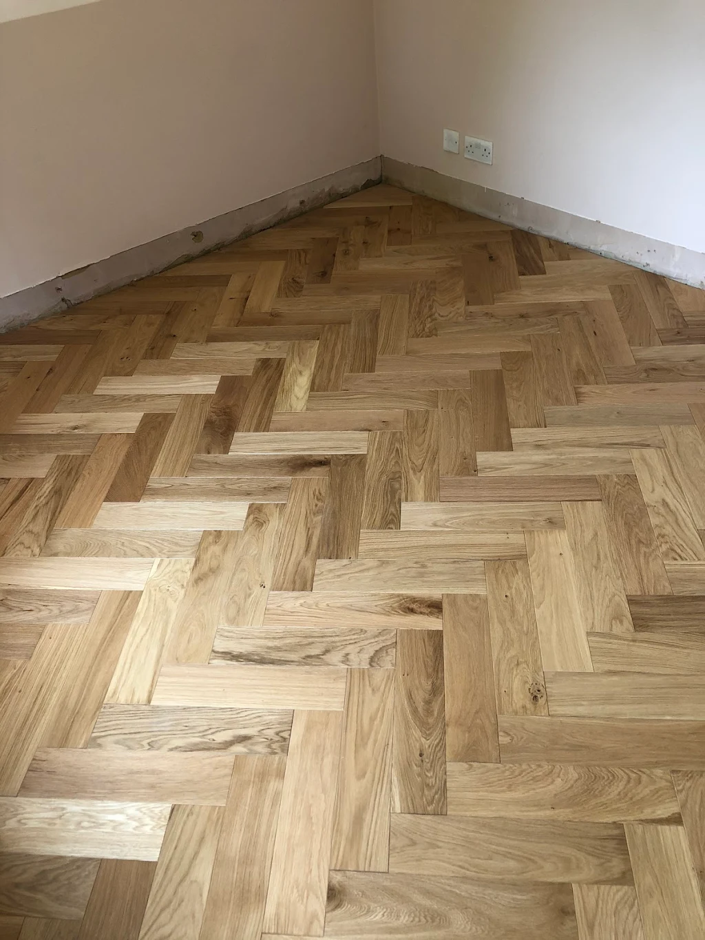 Herringbone wood flooring project from Paul Kimble Flooring